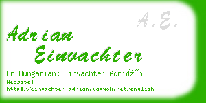 adrian einvachter business card